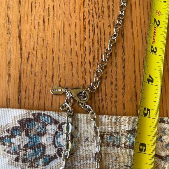 Chico’s long faceted citrine color & rhinestone Druzy necklace - Picture 6 of 7